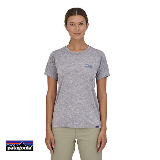 PATAGONIA-45250-Women's Capilene® Cool Daily Graphic Shirt-SKFE SKYLINE FEATHER GREY-GRIS-FACE