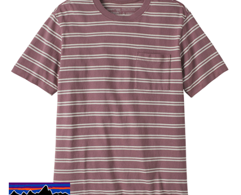 PATAGONIA-52010-MEN'S COTTON IN CONVERSION MIDWEIGHT POCKET TEE-TEE-SHIRT-HOMME-MSEM MIRROR STRIPE EVENING MAUVE-MAUVE