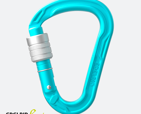 EDELRID-73769-HMS STRIKE SCREW II-MOUSQUETON À VIS-329 ICEMINT-BLEU