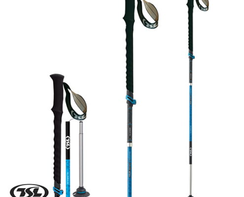 TSL OUTDOOR-TOUR A5 CROSS STANDARD-BATONS DE RANDONNÉE TÉLÉSCOPIQUE-BLEU