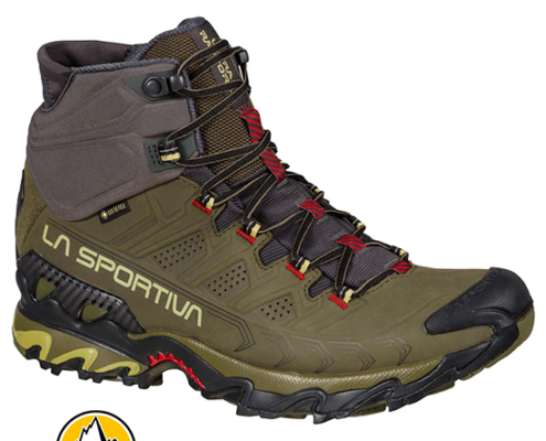 LA SPORTIVA-34K810317-ULTRA RAPTOR II MID LEATHER WIDE GTX-CHAUSSURES DE RANDONNÉE-HOMME-IVY TANGO RED-VERT