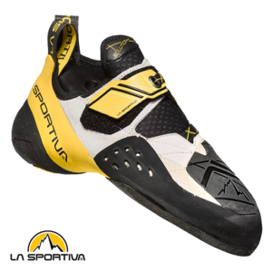LA SPORTIVA-20G000100-SOLUTION-CHAUSSONS D'ESCALADE-HOMME-WHITE YELLOW-BLANC