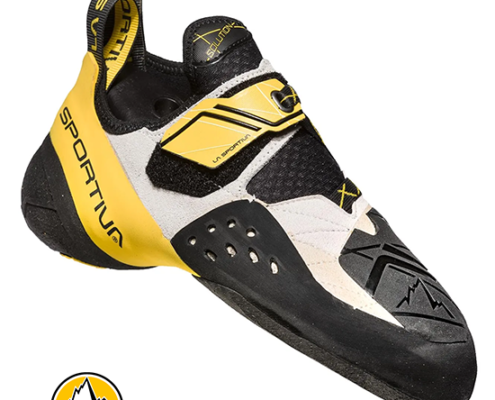 LA SPORTIVA-20G000100-SOLUTION-CHAUSSONS D'ESCALADE-HOMME-WHITE YELLOW-BLANC