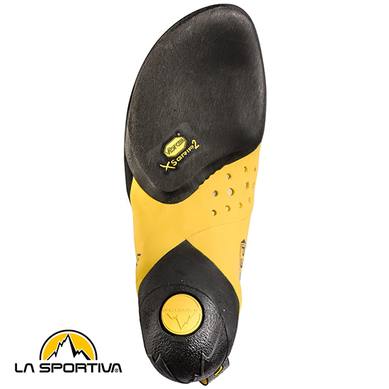 LA SPORTIVA-20G000100-SOLUTION-CHAUSSONS D'ESCALADE-HOMME-WHITE YELLOW-BLANC-SEMELLE