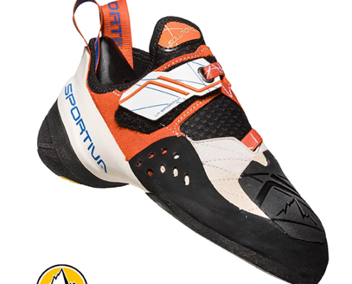 LA SPORTIVA-20H000203-SOLUTION WOMAN-CHAUSSONS D'ESCALADE-WHITE LILY ORANGE-BLANC