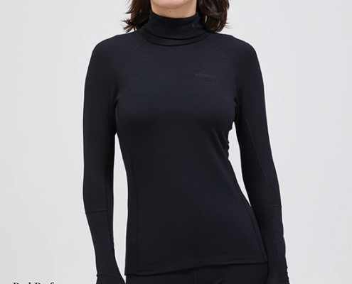 PEAK PERFORMANCE-G78859030-W MAGIC NOIR ROLLNECK-TEE-SHIRT SOUS COUCHE MANCHES LONGUES COL ROULÉ-FEMME-BLACK-NOIR