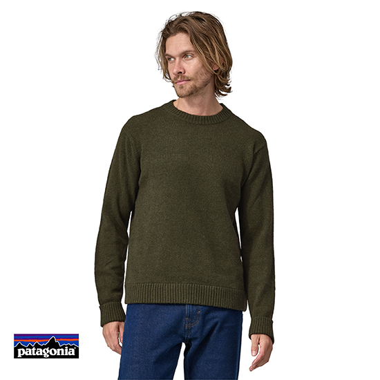 PATAGONIA-50655-M'S RECYCLED WOOL SWEATER-PULL LAINE-HOMME-BSNG BASIN GREEN-VERT