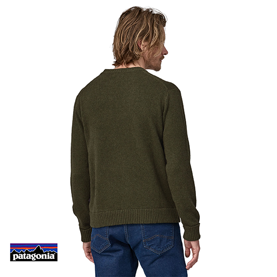 PATAGONIA-50655-M'S RECYCLED WOOL SWEATER-PULL LAINE-HOMME-BSNG BASIN GREEN-VERT-DOS