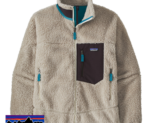 PATAGONIA-23056-MEN'S CLASSIC RETRO X FLEECE JACKET-NLPM NATURAL W OBSIDIAN PLUM-BEIGE