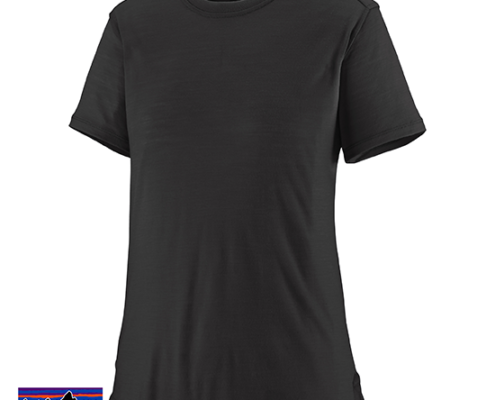 PATAGONIA-44580-W'S CAP COOL MERINO TEE-SHIRT FEMME-BLK BLACK-NOIR