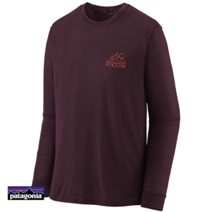 PATAGONIA-44585-M'S LONG SLEEVE CAP COOL GRAPHIC TEE-SHIRT-HOMME-FRNU FZOPL Z'S AND S'S OBSIDIAN PLUM-VIOLET