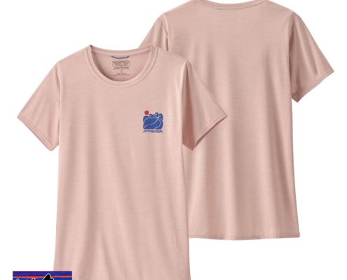 PATAGONIA-45365-W'S CAP COOL DAILY GRAPHIC SHIRT-TEE-SHIRT-FEMME-SNPX SUNRISE ROLLER-ROSE