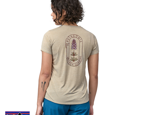 PATAGONIA-45390-W'S CAP COOL DAILY GRAPHIC SHIRT-TEE-SHIRT-FEMME-CBPX CLEAN CLIMB BLOOM-BEIGE
