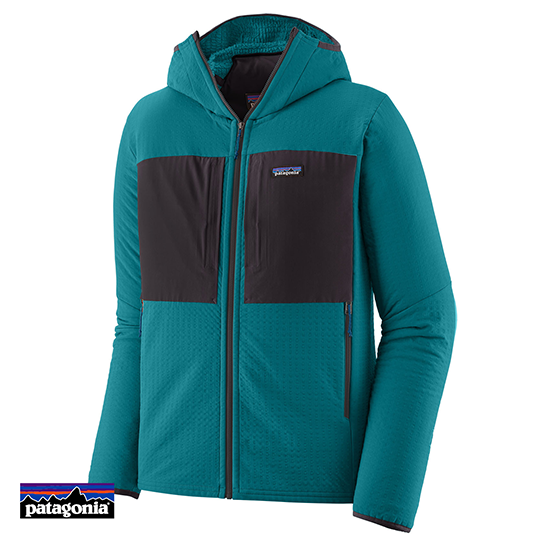 PATAGONIA-83731-M'S R2 TECHFACE HOODY-POLAIRE À CAPUCHE-HOMME-BLYBY-BLUE BELAY-BLEU