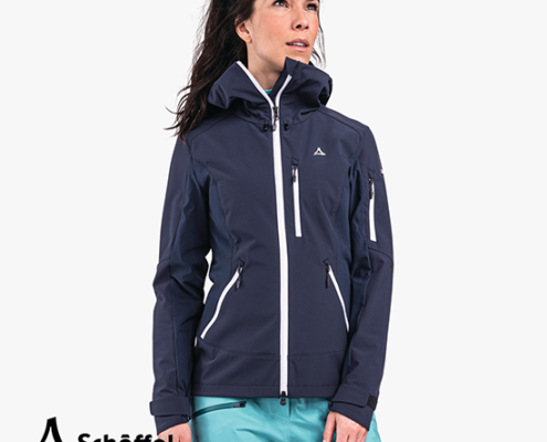 SCHOFFEL-8820-SOFTSHELL JACKET MATREI L-VESTE DE RANDONNÉE DE SKI-FEMME-8820 NAVY-BLEU