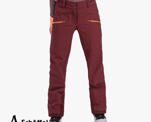 SCHOFFEL-13306-3L PANTS PIZAC L-PANTALON DE SKI DE RANDONNÉE-FEMME-2965 DARK BURGUNDY-BORDEAUX-FACE