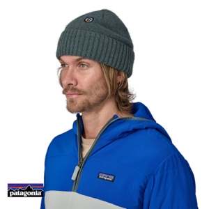 PATAGONIA-BRODEO BEANIE-BONNET-FING FITZ ROY ICON NOUVEAU GREEN-VERT-FACE