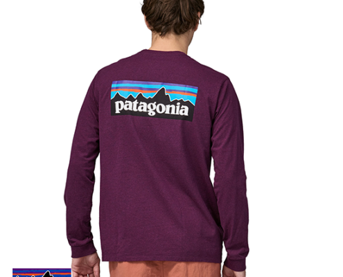 PATAGONIA-38518-M'S LONG SLEEVES P-6 LOGO TEE-SHIRT-TEE SHIRT MANCHES LONGUES-HOMME-NPTL NIGHT PLUM-VIOLET-DOS