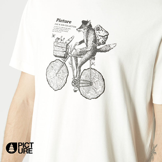 PICTURE-MTS1107-DAD AND SON BICYFOX TEE-TEE SHIRT-HOMME-NATURAL WHITE-BLANC-ZOOM