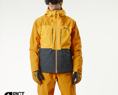 PICTURE-MVT462-PICTURE OBJECT JACKET-VESTE DE SKI-HOMME-C DARK BLUE-JAUNE