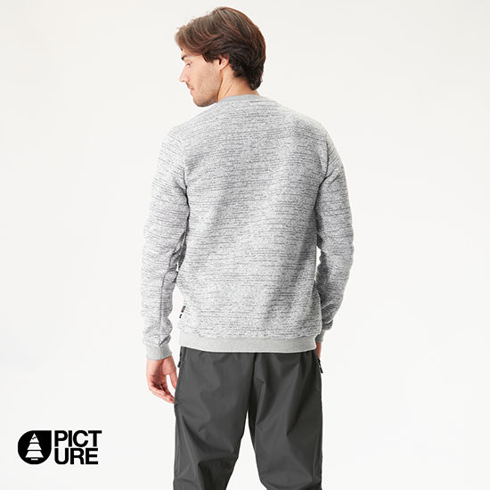 PICTURE-SMT128-TOFU SWEATER-PULL POLAIRE-HOMME-B GREY-GRIS-DOS