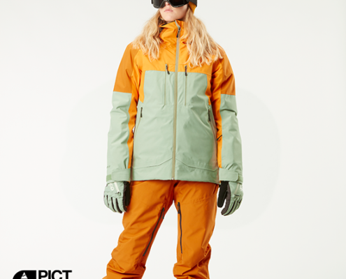 PICTURE-WVT315-EXA JACKET-VESTE DE SKI-FEMME-D DESERT SAGE-JAUNE