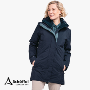 SCHOFFEL-13469-3 IN 1 PARKA BARTH L-PARKA-FEMME-8820 NAVY-MARINE