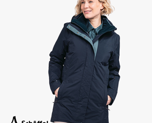 SCHOFFEL-13469-3 IN 1 PARKA BARTH L-PARKA-FEMME-8820 NAVY-MARINE