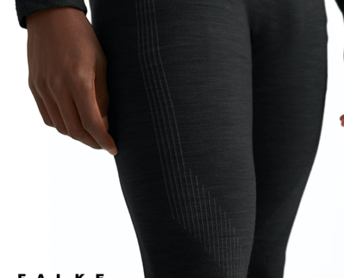 FALKE-33483-TIGHTS WOOL TECH-COLLANT THERMIQUE-HOMME-3000 BLACK-NOIR