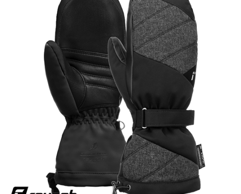 REUSCH-6231521-SONJA R-TEX XT MITTEN-MOUFLES-FEMME-7721 BLACK BLACK MELANGE-NOIR GRIS