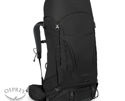 OSPREY-OP3011-KESTREL 58-SAC À DOS DE RANDONNÉE-BLACK-NOIR
