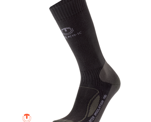 THERM-IC-T25-0250-001-WINTER INSULATED MID-CHAUSSETTES MI-HAUTES EN POLAIRE-BLACK-NOIR