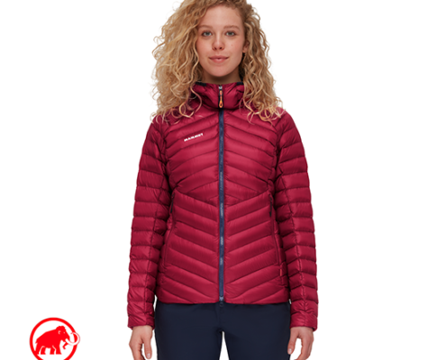 MAMMUT-1013-02970-BROAD PEAK IN HOODED JACKET W-DOUDOUNE-FEMME-3719 BLOOD RED MARINE-ROUGE