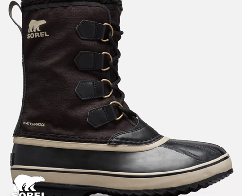 SOREL-1855191-1964 PAC NYLON-BOTTES D'HIVER-HOMME-011 BLACK ANCIENT FOSSIL-NOIR-CÔTÉ