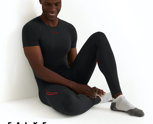 FALKE-39649-TIGHTS WARM-COLLANT LONG THERMIQUE-HOMME-3000 BLACK-NOIR