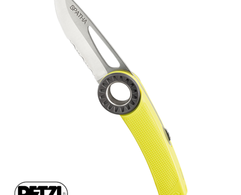 PETZL-S92AY-SPATHA JAUNE-COUTEAU MOUSQUETON