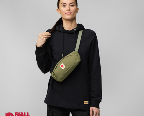 FJALL RAVEN-23165-ULVO HIP MEDIUM-SAC BANANE-620 GREEN-VERT-DEVANT