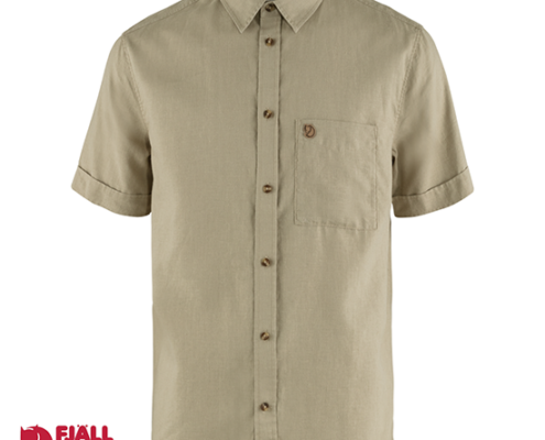 FJALL RAVEN-87039-OVIK TRAVEL SHIRT-CHEMISE MANCHES COURTES-HOMME-195 SAND STONE-BEIGE