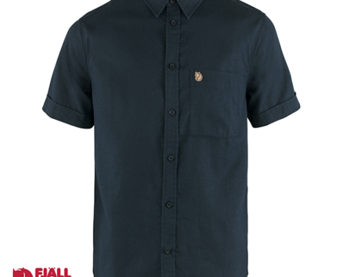 FJALL RAVEN-87039-OVIK TRAVEL SHIRT-CHEMISE MANCHES COURTES-HOMME-555 DARK NAVY-MARINE-VUE 1