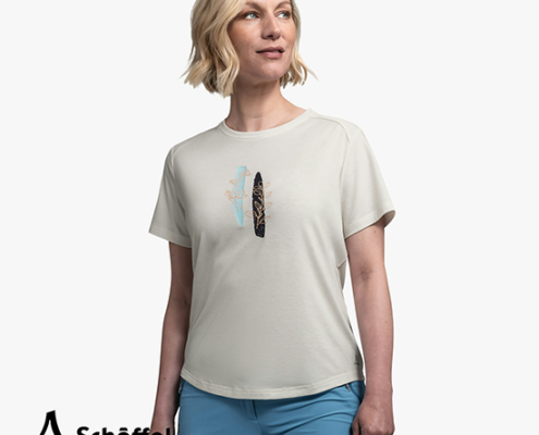 SCHOFFEL-13529-TEE-SHIRT HABERSPITZ-TEE-SHIRT DE RANDONNÉE-FEMME-1140 BLANC