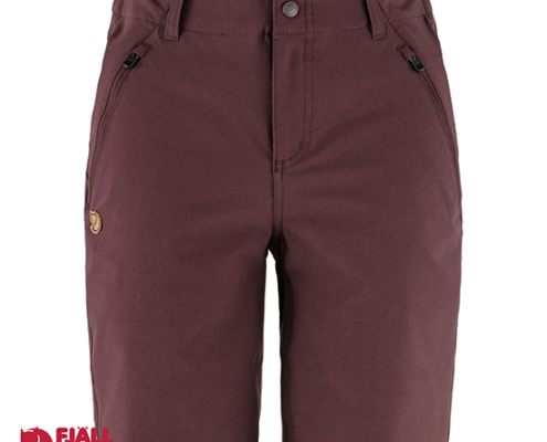 FJALL RAVEN-14200143-ABISKO TRAIL SHORTS W-SHORT DE RANDONNÉE-FEMME-357 PORT-BORDEAUX-FACE