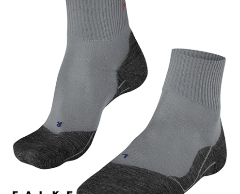 FALKE-16127-TK5 WANDER COOL SHORT-CHAUSSETTES BASSES-HOMME-3460 HEMATITE-GRIS