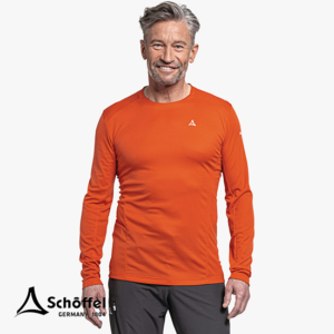 SCHOFFEL-23730-LONGSLEEVE RODICA 2-TEE-SHIRT MANCHES LONGUES-HOMME-5480 ORANGE