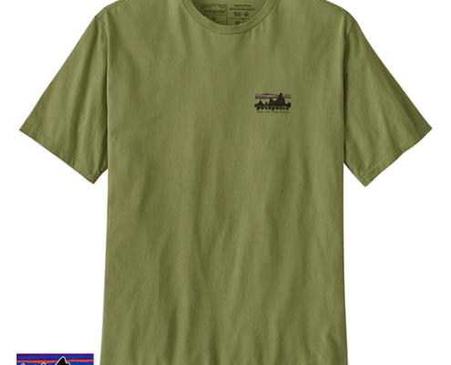 PATAGONIA-37534-M'S 73 SKYLINE ORGANIC TEE-SHIRT-HOMME-BURG BUCKHORN GREEN-VERT-FACE