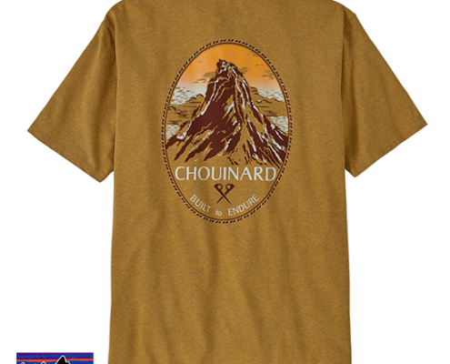 PATAGONIA-37770-M'S CHOUINARD CREST POCKET RESPONSIBILI-TEE-TEE-SHIRT-HOMME-PFGD PUFFERFISH GOLD-JAUNE-DOS