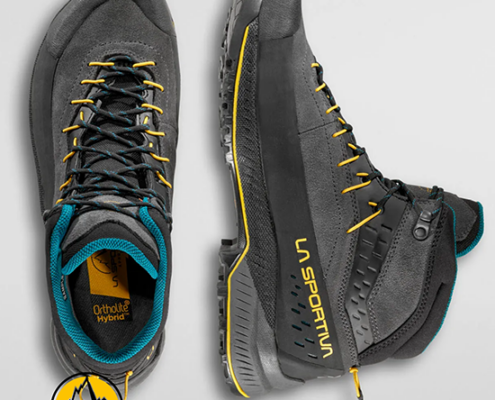 LA SPORTIVA-37F900735-TX4 EVO MID GTX-CHAUSSURES DE RANDONNÉE-HOMME-CARBON BAMBOO-GRIS