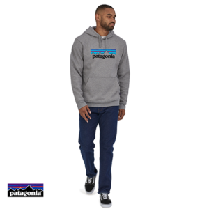 PATAGONIA-39622-P-6 LOGO UPRISAL SWEATSHIRT-SWEATSHIRT À CAPUCHE-GLH GRAVEL HEATHER-GRIS-VUE