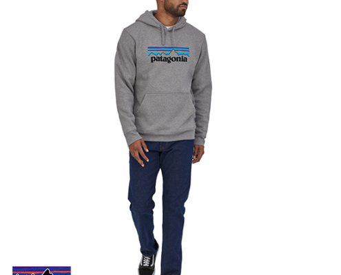 PATAGONIA-39622-P-6 LOGO UPRISAL SWEATSHIRT-SWEATSHIRT À CAPUCHE-GLH GRAVEL HEATHER-GRIS-VUE