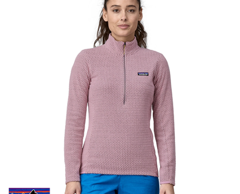 PATAGONIA-40250-R1 AIR NECK POLAIRE 1/4 ZIP-MLKE MILKEWEED MAUVE-MAUVE