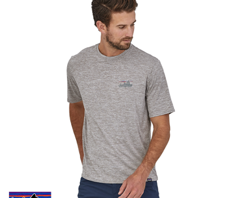 PATAGONIA-45235-M'S CAP COOL DAILY GRAPHIC SHIRT-TEE SHIRT DE RANDONNEE-HOMME-SKFE 73 SKYLINE FEATHER GREY-GRIS